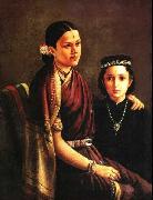Raja Ravi Varma Mrs. Ramanadha Rao Spain oil painting artist